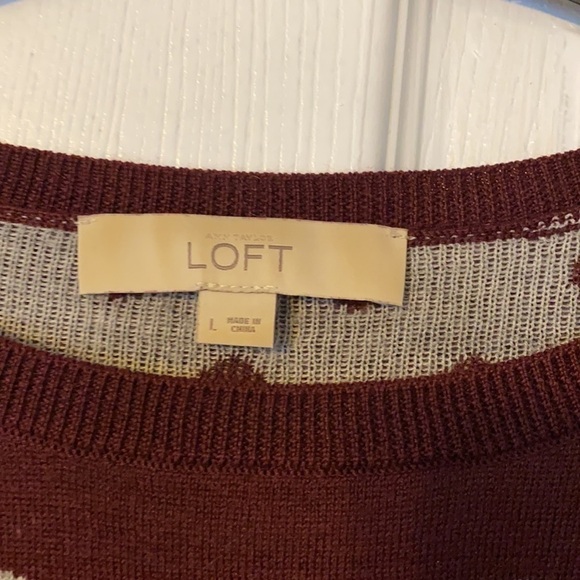 𝅺loft women’s polka dot sweater; size large - Picture 3 of 5